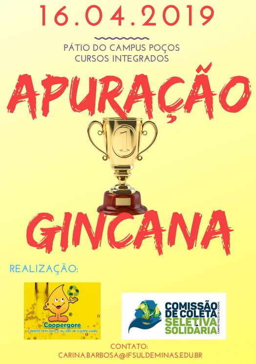 cartaz gincana apuracao