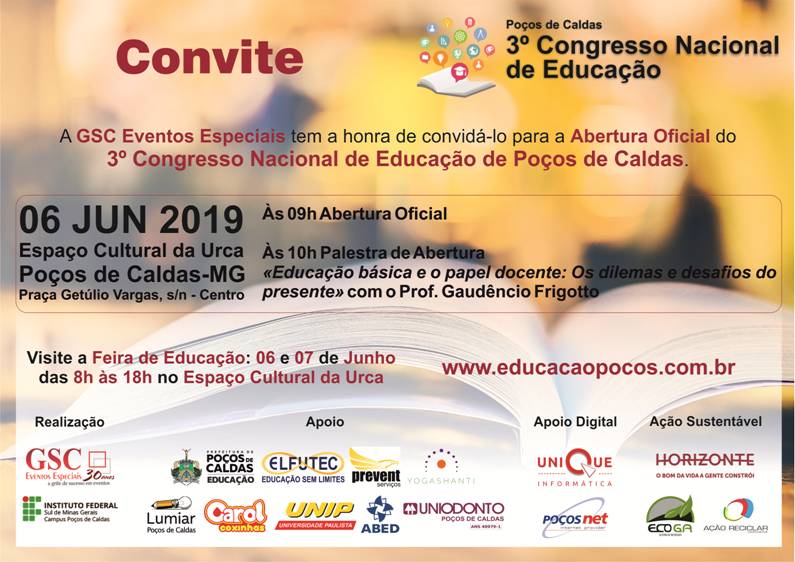 convite congresso educacao