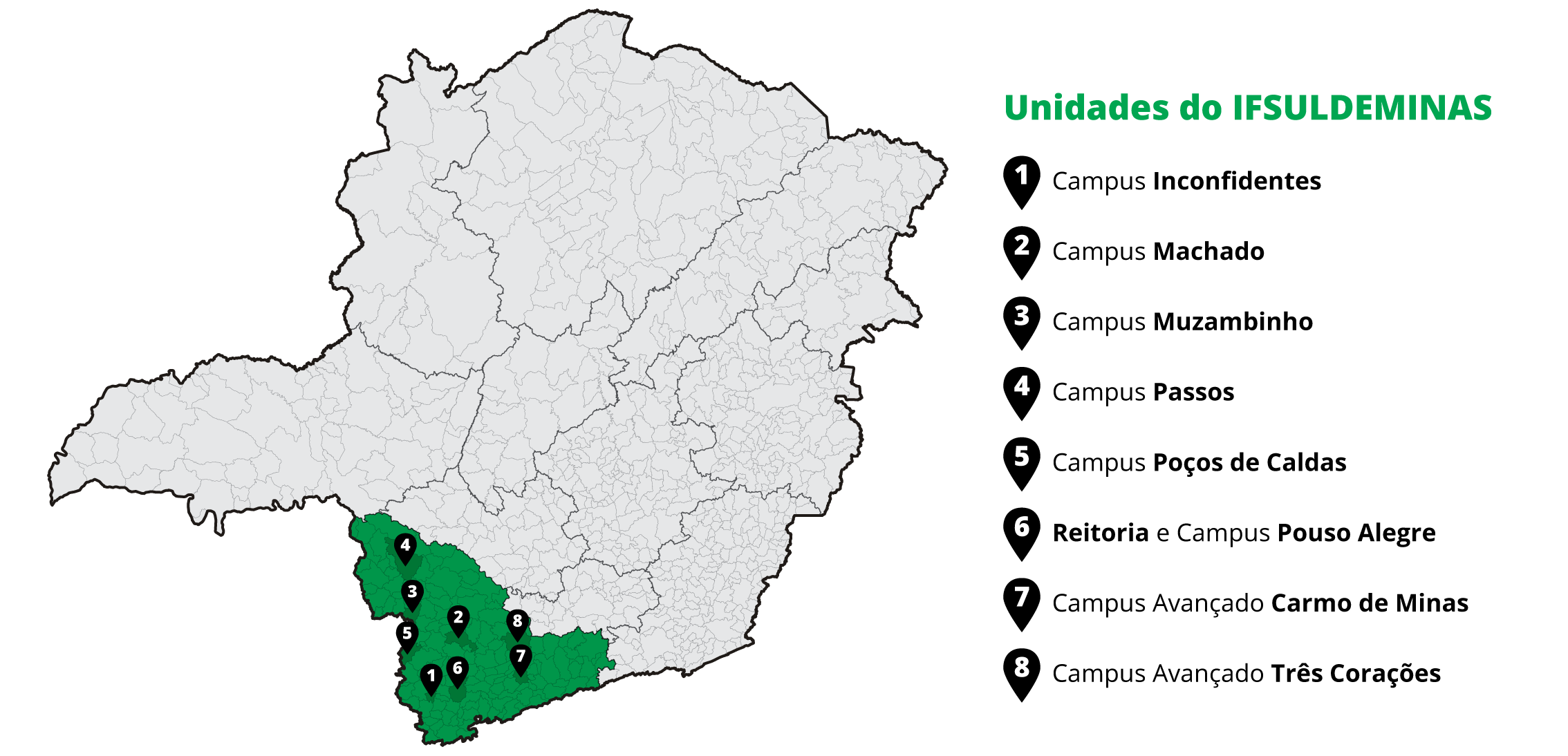 MapaMG UnidadesIFSULDEMINAS 1