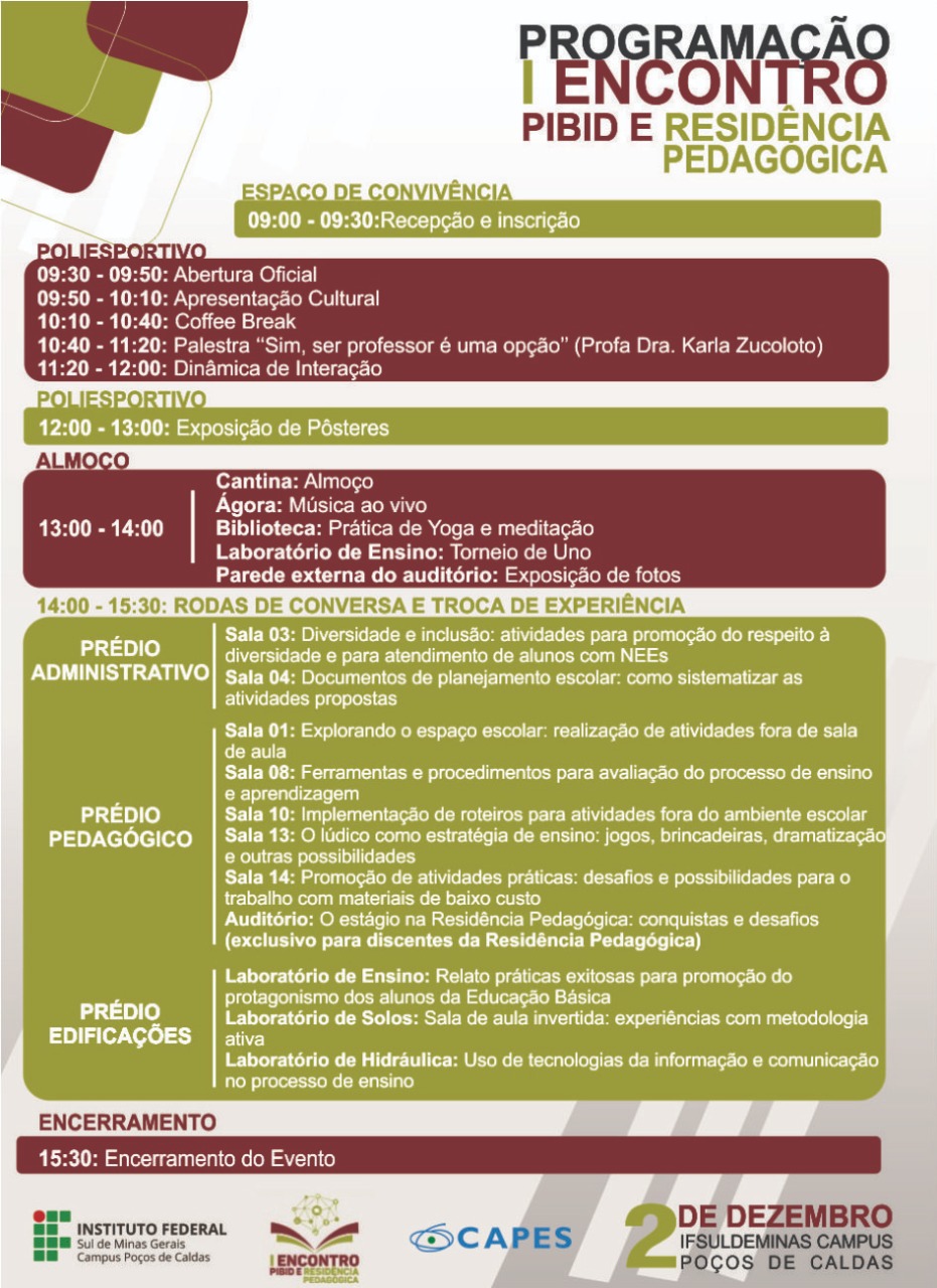 programação Encontro de Encerramento 1