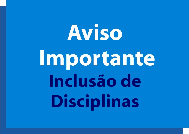 inclusao de disciplinas