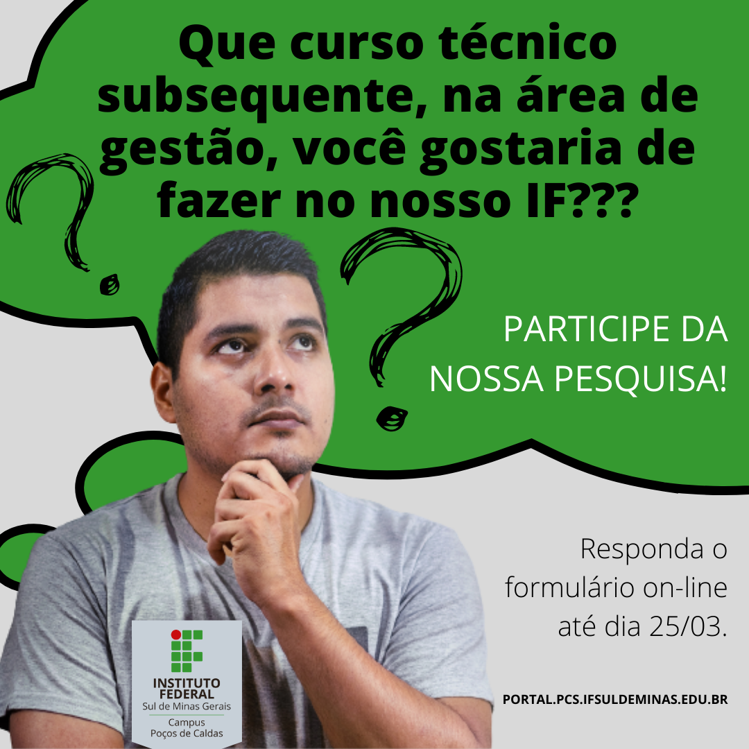 Que curso técnico você gostaria de fazer no IF 1