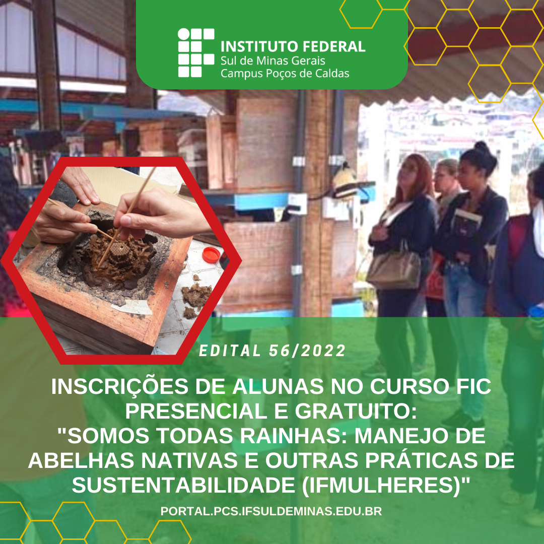 Edital 56 2022 Curso FIC Mulheres e Abelhas