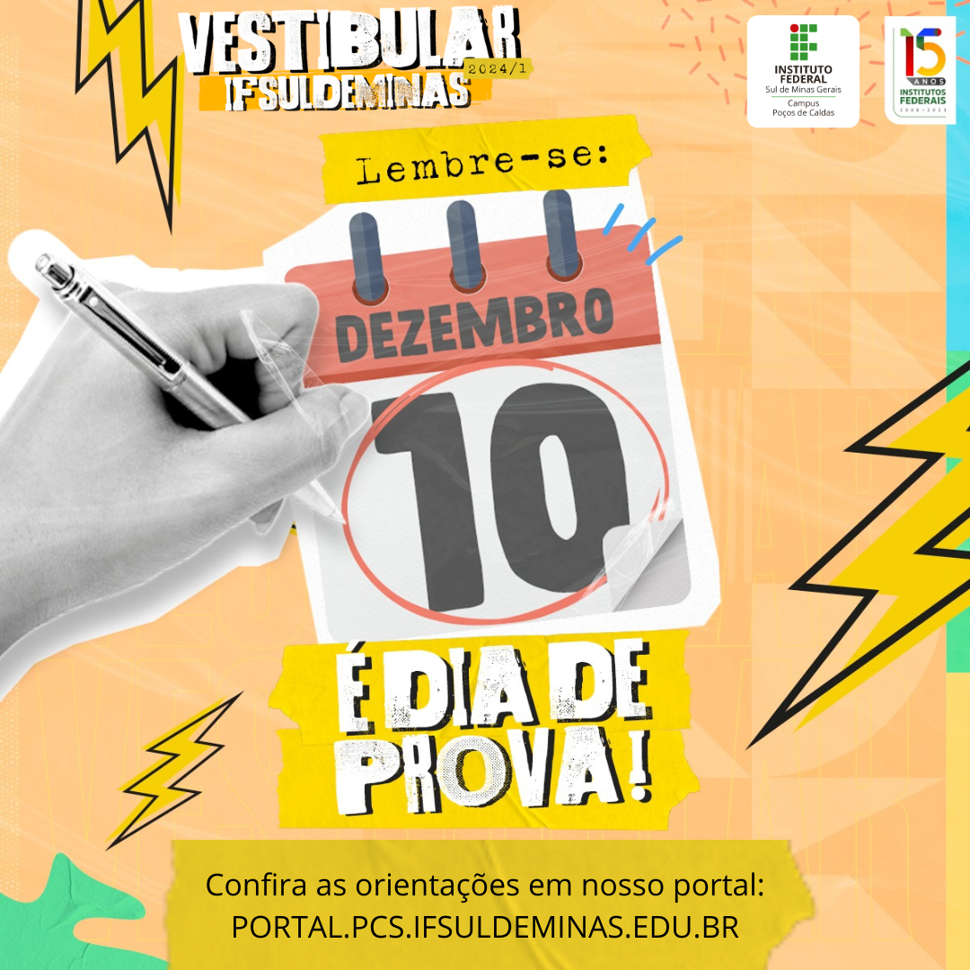 Dia de prova Orientações