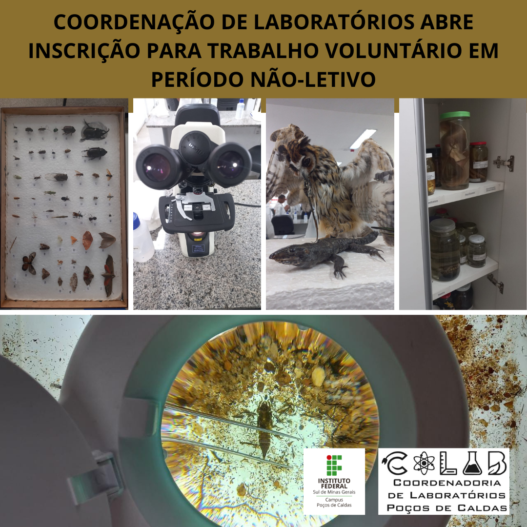 Coordenação de laboratórios abre inscrição para trabalho voluntário em período não letivo