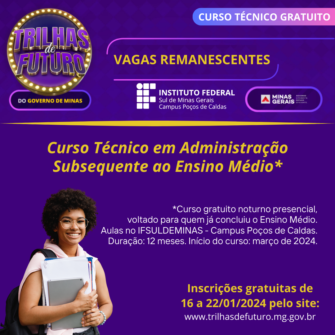 Trilhas de Futuro vagas remanescentes